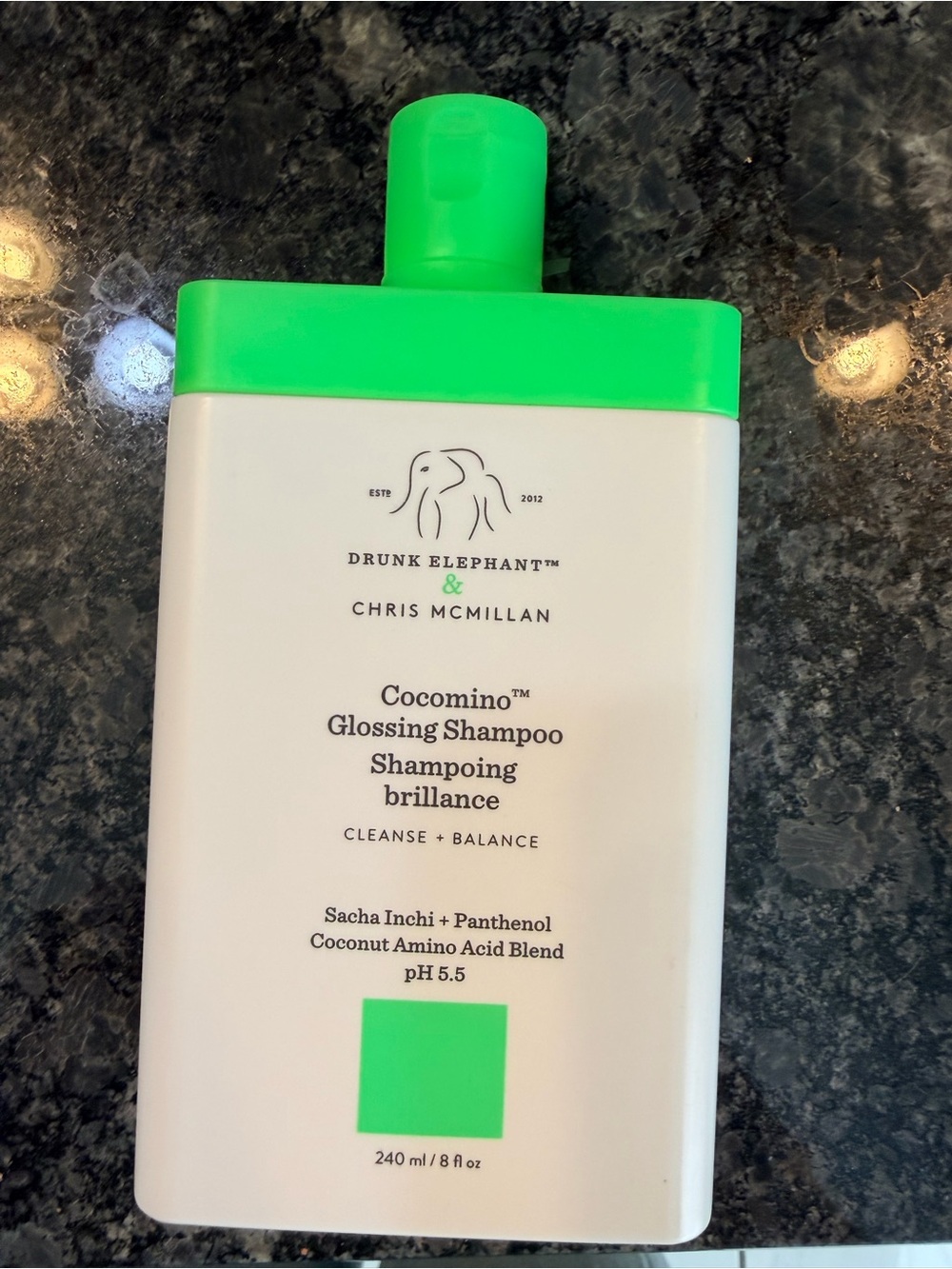 Drunk Elephant Cocomino Glossing Shampoo - Neon Green & White